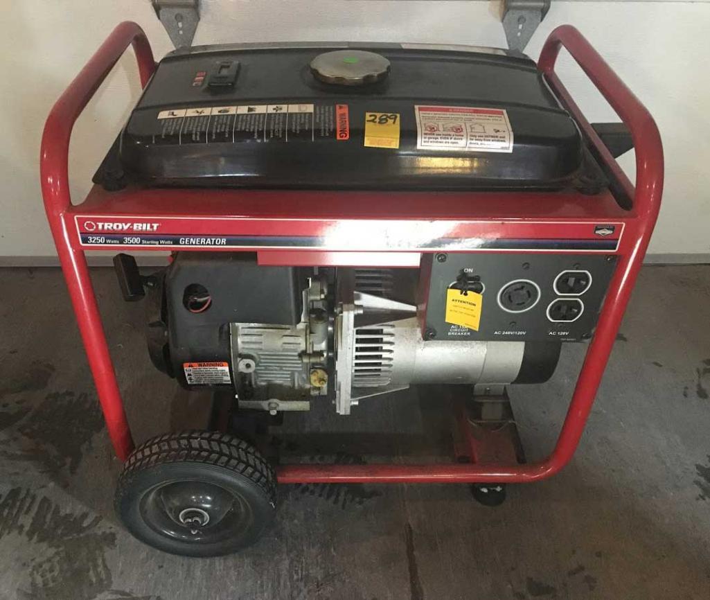 289. Troy Bilt 3250 Watt portable generator Proxibid