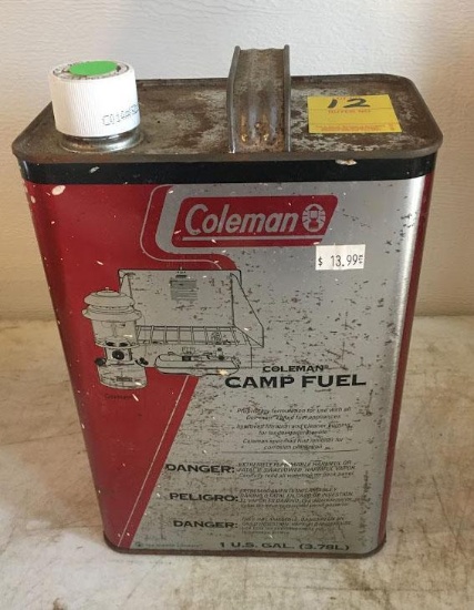 12. Coleman camp fuel 3/4 full.