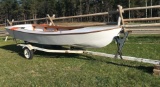 New Handcrafted 14' sailboat with rudder