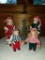 Delton Porcelain Christmas Figurines and Wire Christmas Tree Figurine