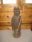 Solid Wood Carved Bear with fishing gear