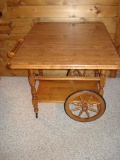 Solid Wood Serving Cart