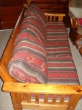 Knotty Pine Slatted Couch
