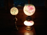 Two globe style table lamps