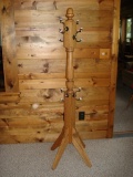 Wooden Oak Coat Rack