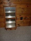 Antique Enclosed Shelf with Mirror backing