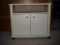 White Laminate TV Stand with Cabinet