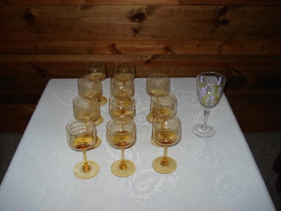 Assorted Crystal Wine Glasses