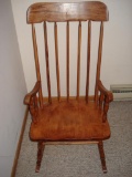 Solid Oak Rocking Chair