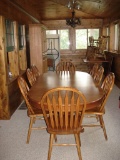 Solid Oak Oval Table and Chairs