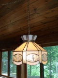 Hanging stained glass bar light