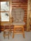 Solid Oak High Arm Chair and Solid Oak Step Stool