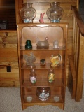 Solid Wood Shelf with Assorted Decorations