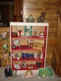 Wooden Shelf with Assorted Shelf Decor