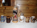 Assorted Collector Steins and Mugs