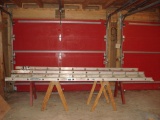 Aluminum Extension Ladder and Wooden Saw Horses