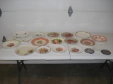 Assorted Ceramic Collector's Plates - Floral and fruit Theme