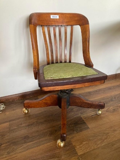 Oak Swivel Chair - As Is