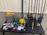 FISHING RODS & ASSORTED FISHING ITEMS... - NO SHIPPING AVAILABLE -