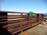 8 24' FREE STANDING PANELS  INCLUDING ONE W/ 10' GATE