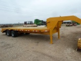 1986 GOOSENECK 24' GN FLATBED W/DOVE TAIL TRAILER