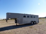 1993 SOONER ALUMINUM 20' 4 HORSE SLANT TRAILER