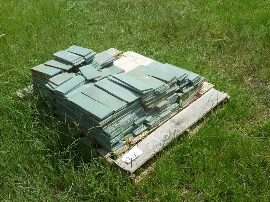 PALLET OF GREEN TILE