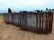 7-20' FREE STANDING CORRAL PANELS W/4X4 WIRE AND 1 16' PANEL W/4' GATE