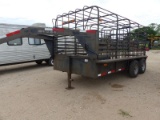 14' SHOP MADE STOCK T/A TRAILER W/SIDE GATE
