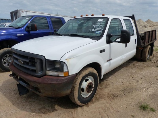 2003 FORD F350 CREWCAB FLATBED PICKUP- NOT RUNNING