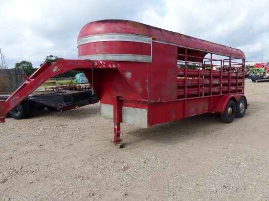 SHOPMADE 16' GN TANDEM AXLE STOCK TRAILER