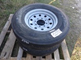 ST235/80R16 ALL STEEL 14 PR TIRES ON 8 HOLE RIMS