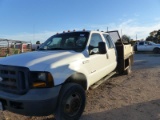2006 FORD F350 DUALLY 4 DOOR FLAT BED TRUCK