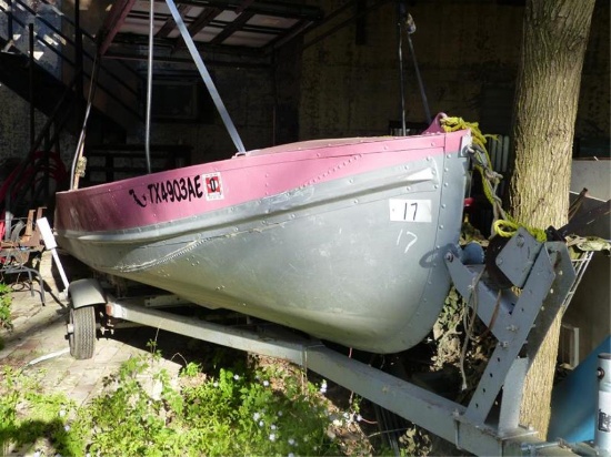 LONESTAR 14' ALUMINUM BOAT W/2 WHEEL TRAILER