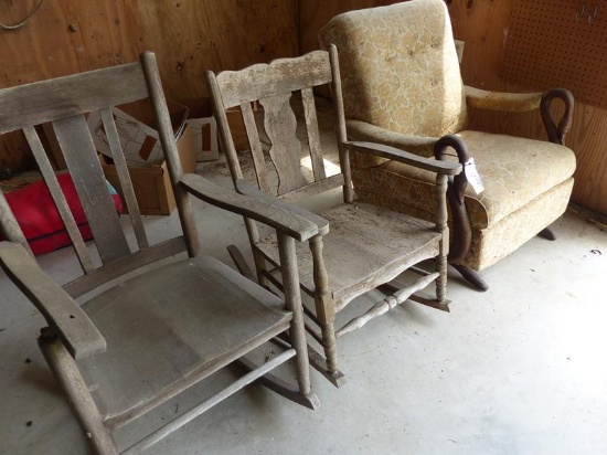3 OLD ROCKING CHAIRS