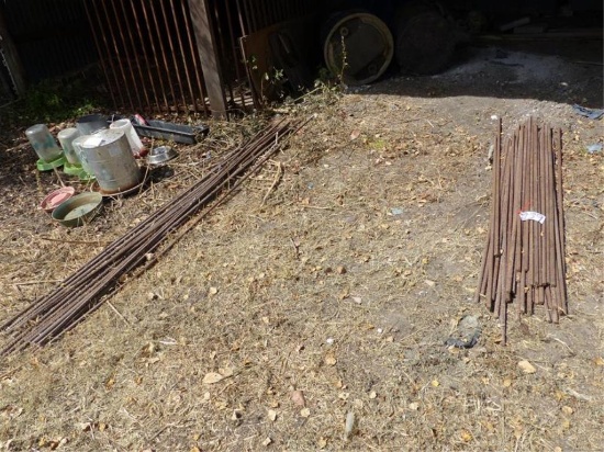 2 STACKS OF 1/2" REBAR 5' & 8' STACKS