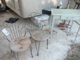 ICE CREAM CHAIRS & SMALL TABLE