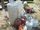 SMALL PROPANE BOTTLES & 2 20 GAL BOTTLES