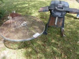 SMALL CHAR BROIL PROPANE GRILL & 3' PATIO TABLE