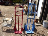 2 ROLLING DOLLIES & 1 2 STEP LADDER