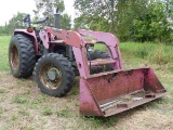 MAHINDRA 6500 4WD TRACTOR W/MAHINDRA ML265 FE LDR