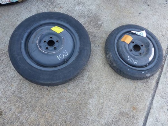 1-GOODYEAR CONVENIENCE SPARE TIRE & 1 FIRESTONE