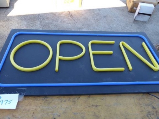 "OPEN" SIGN & DRY ERASE BOARD