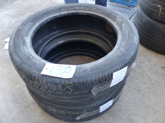 2 USED P225/50R18 TIRES
