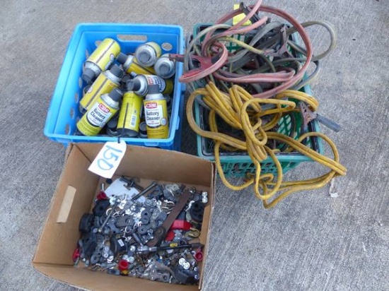 MISC JUMPER CABLES, BATTERY CLEANER, &