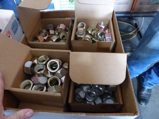 4 BOXES MISC WHEEL HARDWARE, HOSES