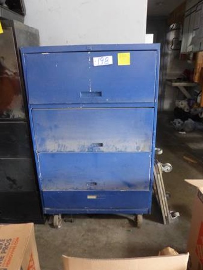 BLUE 4 DRAWER FILE CABINET