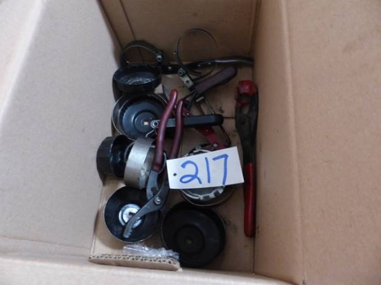 BOX OF MISC OIL FILTERS WRENCH,