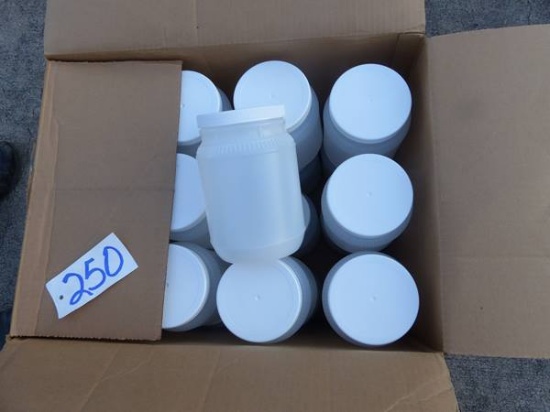 CASE OF 1/2 GALLON PLASTIC JARS - NEW