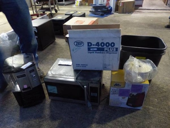 MICROWAVE, AIR POPCORN POPPER, COFFEE MAKER,